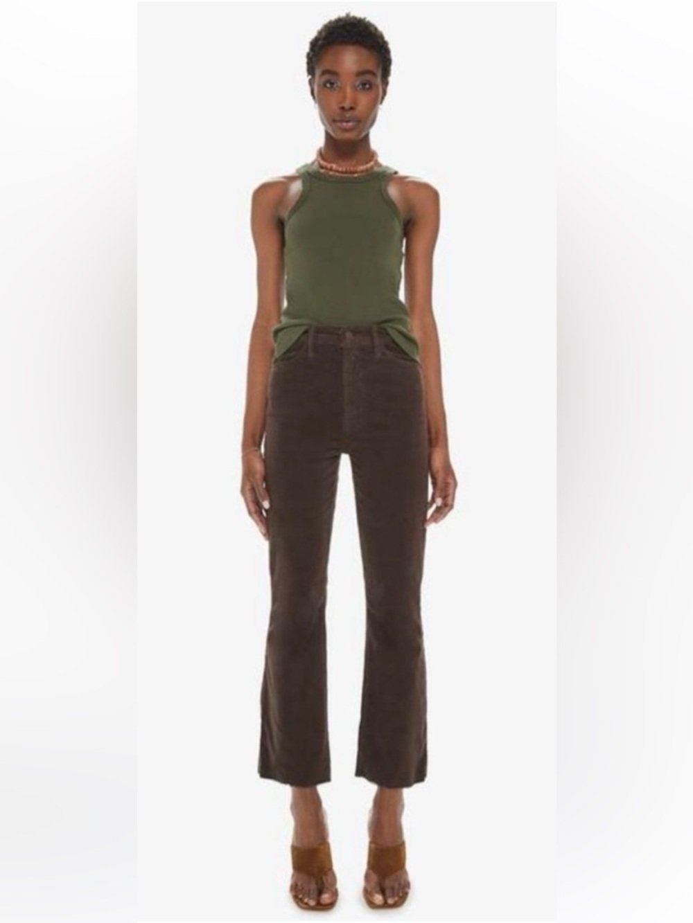 MOTHER The Hustler Ankle Fray Corduroy Pants Size 25*